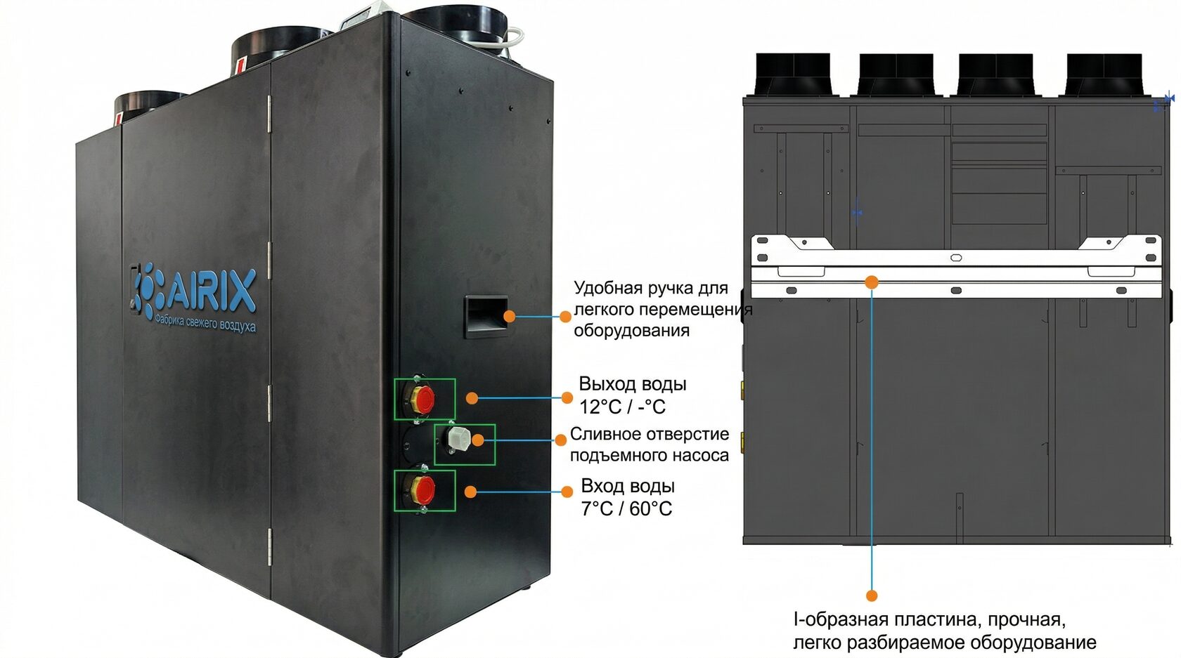 Рекуператор AIRIX-500V P-WG2HA